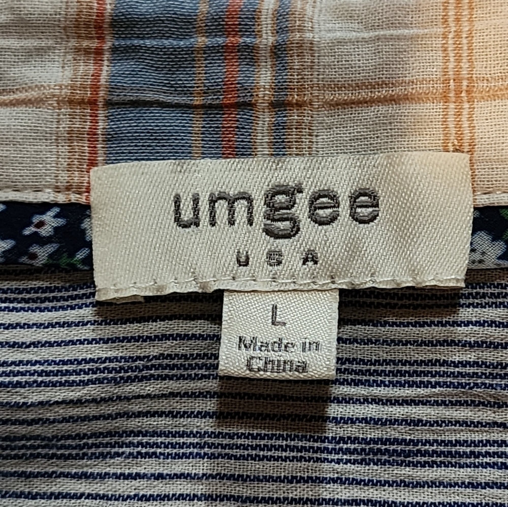 Umgee USA Patchwork Plaid Striped Button Down Shi… - image 6